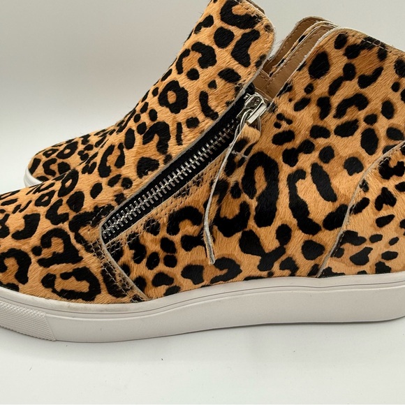 Steve MaddenWomen's Caliber Wedge Sneakers Leopard Print High-Top Sneakers SZ 10 - Picture 9 of 16